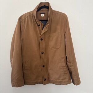 Bridge & Burn Chore Coat Men's M Brown Canvas Fleece Lined Jacket